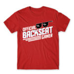 Backseat Gamer Red Men's Tee for Streamer, Work
