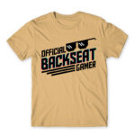 Backseat Gamer Sand Men's Tee for Streamer, Work