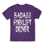 Badass forklift driver Dark Purple Men's T-shirt for Forklift Driver, Work
