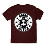 Basic witch Burgundy Men's T-shirt for Badass, Funny
