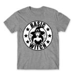 Basic witch Grey Melange Men's Tee for Badass, Funny