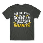 Bee keeping insanity Dark Grey Men's T-shirt for Beekeeper, Work