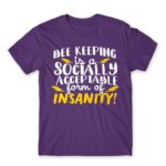 Bee keeping insanity Dark Purple Men's T-shirt for Beekeeper, Work