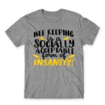 Bee keeping insanity Grey Melange Men's T-shirt for Beekeeper, Work