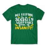 Bee keeping insanity Kelly Green Men's T-shirt for Beekeeper, Work