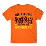 Bee keeping insanity Orange Men's Tee for Beekeeper, Work