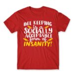 Bee keeping insanity Red Men's Tee for Beekeeper, Work