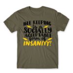 Bee keeping insanity Zinc Men's T-shirt for Beekeeper, Work