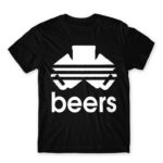 Beers Adidas Black Men's T-shirt for Brand Parody, Funny