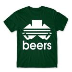 Beers Adidas Bottle Green Men's Tee for Brand Parody, Funny