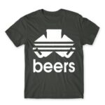 Beers Adidas Dark Grey Men's Tee for Brand Parody, Funny