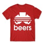 Beers Adidas Red Men's Tee for Brand Parody, Funny