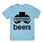Beers Adidas Sky Blue Men's Tee for Brand Parody, Funny