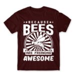 Bees are awesome Burgundy Men's T-shirt for Beekeeper, Work