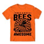 Bees are awesome Orange Men's T-shirt for Beekeeper, Work