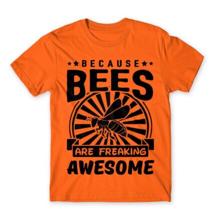 Bees are awesome Orange Men's T-shirt for Beekeeper, Work