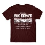 Being a Bus Driver Burgundy Men's T-shirt for Bus Driver, Work