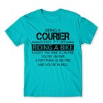 Being a courier Atoll Blue Men's Tee for Courier, Work
