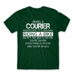 Being a courier Bottle Green Men's Tee for Courier, Work