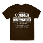 Being a courier Chocolate Men's T-shirt for Courier, Work