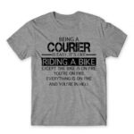 Being a courier Grey Melange Men's Tee for Courier, Work