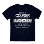 Being a courier Navy Men's T-shirt for Courier, Work