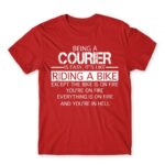 Being a courier Red Men's T-shirt for Courier, Work