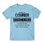 Being a courier Sky Blue Men's T-shirt for Courier, Work
