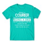 Being a courier Turquoise Men's T-shirt for Courier, Work