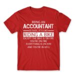 Being an accountant Red Men's T-shirt for Accountant, Work