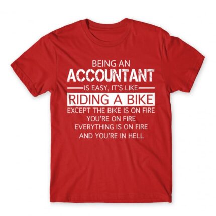 Being an accountant Red Men's T-shirt for Accountant, Work