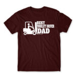 Best forklift driver dad Burgundy Men's T-shirt for Forklift Driver, Work