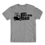Best forklift driver dad Grey Melange Men's Tee for Forklift Driver, Work
