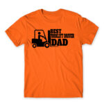 Best forklift driver dad Orange Men's T-shirt for Forklift Driver, Work