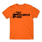 Best Taxi driver dad Orange Men's T-shirt for Taxi Driver, Work