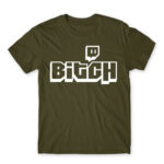 Bitch Logo Army Men's T-shirt for Streamer, Work