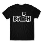 Bitch Logo Black Men's T-shirt for Streamer, Work