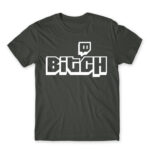 Bitch Logo Dark Grey Men's Tee for Streamer, Work