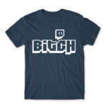 Bitch Logo Denim Men's T-shirt for Streamer, Work