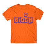 Bitch Logo Orange Men's Tee for Streamer, Work