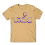 Bitch Logo Sand Men's Tee for Streamer, Work