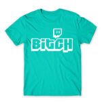 Bitch Logo Turquoise Men's Tee for Streamer, Work