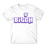 Bitch Logo White Men's Tee for Streamer, Work