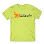 Bitcoin Apple Green Men's T-shirt for Brand Parody, Funny