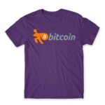 Bitcoin Dark Purple Men's T-shirt for Brand Parody, Funny