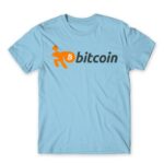 Bitcoin Sky Blue Men's T-shirt for Brand Parody, Funny