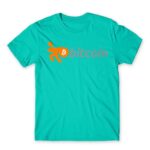 Bitcoin Turquoise Men's Tee for Brand Parody, Funny