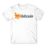Bitcoin White Men's Tee for Brand Parody, Funny