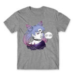 Black Lady Grey Melange Men's Tee for Anime, Sailor Moon
