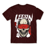 Blind monk Burgundy Men's T-shirt for Gaming, League Of Legends